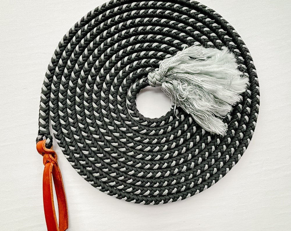 Paracord mecate rein, 20 ft. long mecate