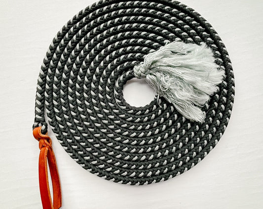 Paracord mecate rein, 20 ft. long mecate